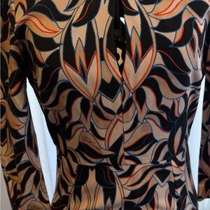 Just Cavalli Khalo 3/4 Print sheath Patterned Long Sleeve dress